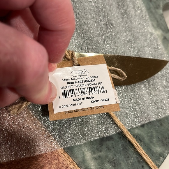 Mud Pie Wood Marble And Wood Board Set/NWT - Picture 5 of 8